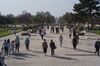 People walk through Les Jardins des Tuileries park in Paris, France, on March 31.