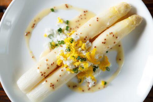 All the most expensive harbingers of spring are on call, including French white asparagus.