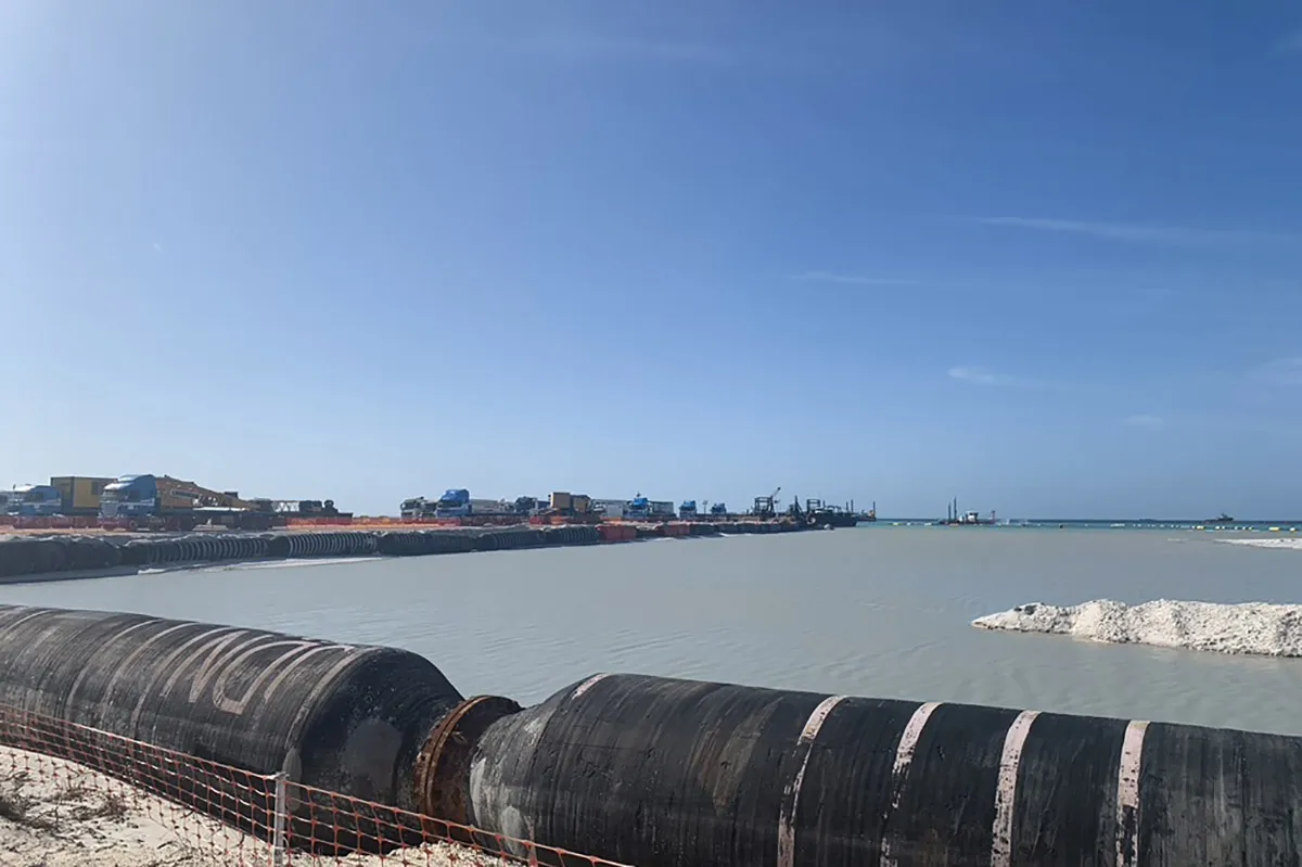 A pipeline&nbsp;the northern Mozambique coastline.