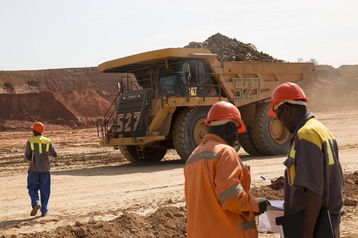 An open pit mine in Gounkoto, Mali.