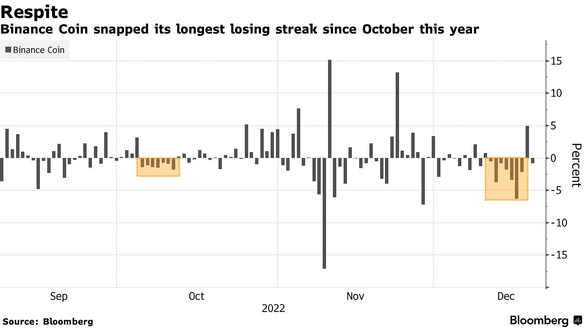 Binance Token (BNB) Snaps Losing Streak Spurred by Worries Over Crypto  Exchange - Bloomberg