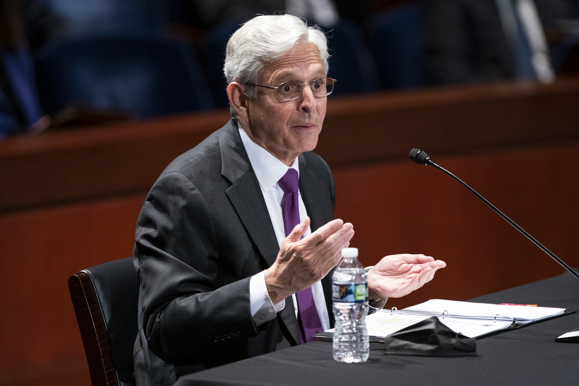 Merrick Garland speaks during a House Judiciary Committee hearing in Washington, D.C. on Oct. 21.