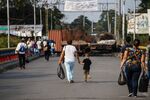 Venezuelans cross the border in Cucuta, Colombia in March.