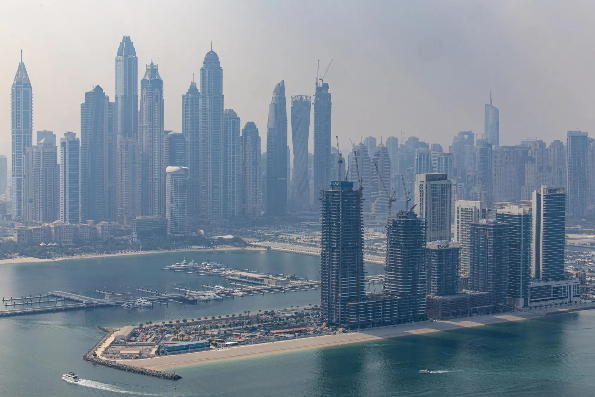 Residential skyscrapers in Dubai.
