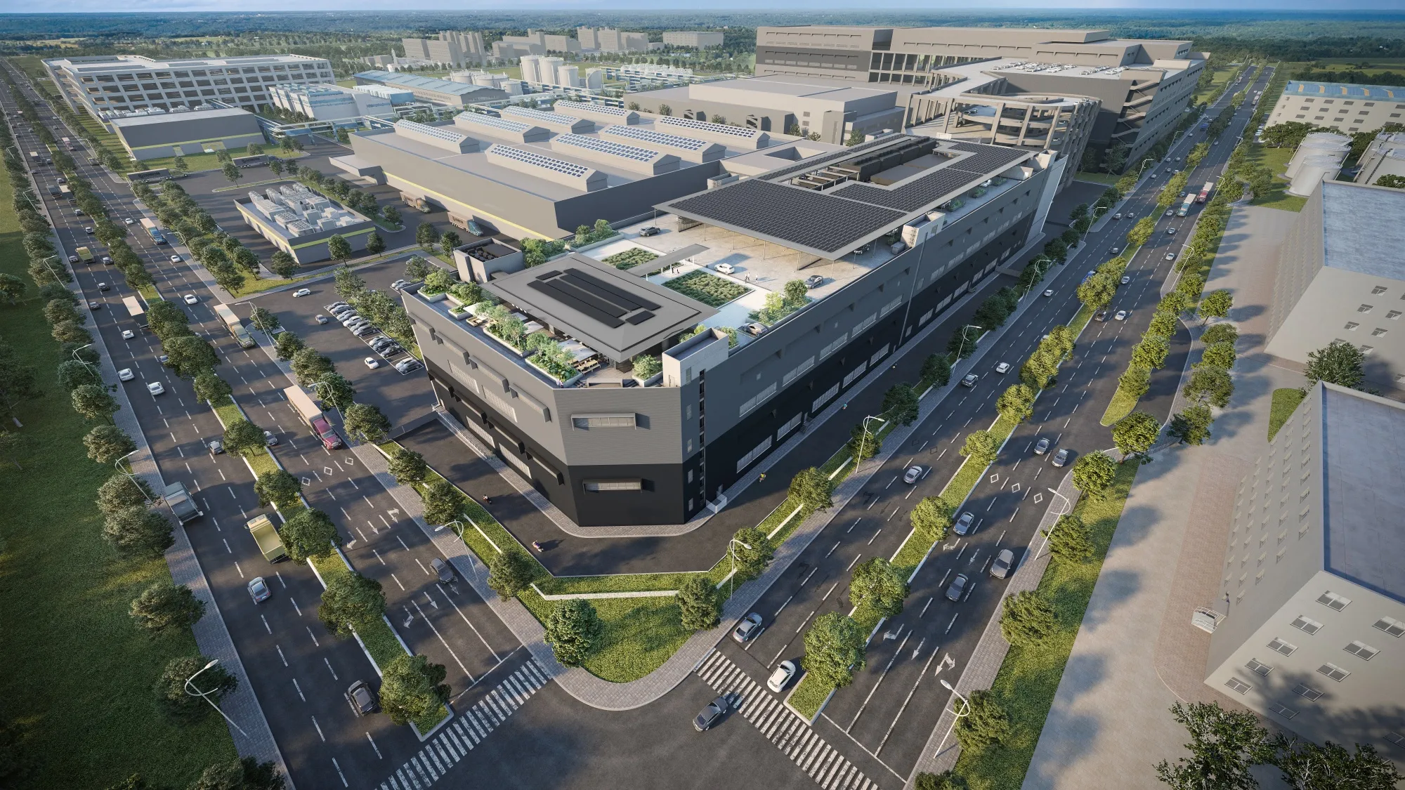 A rendering of the next generation battery plant in Singapore.