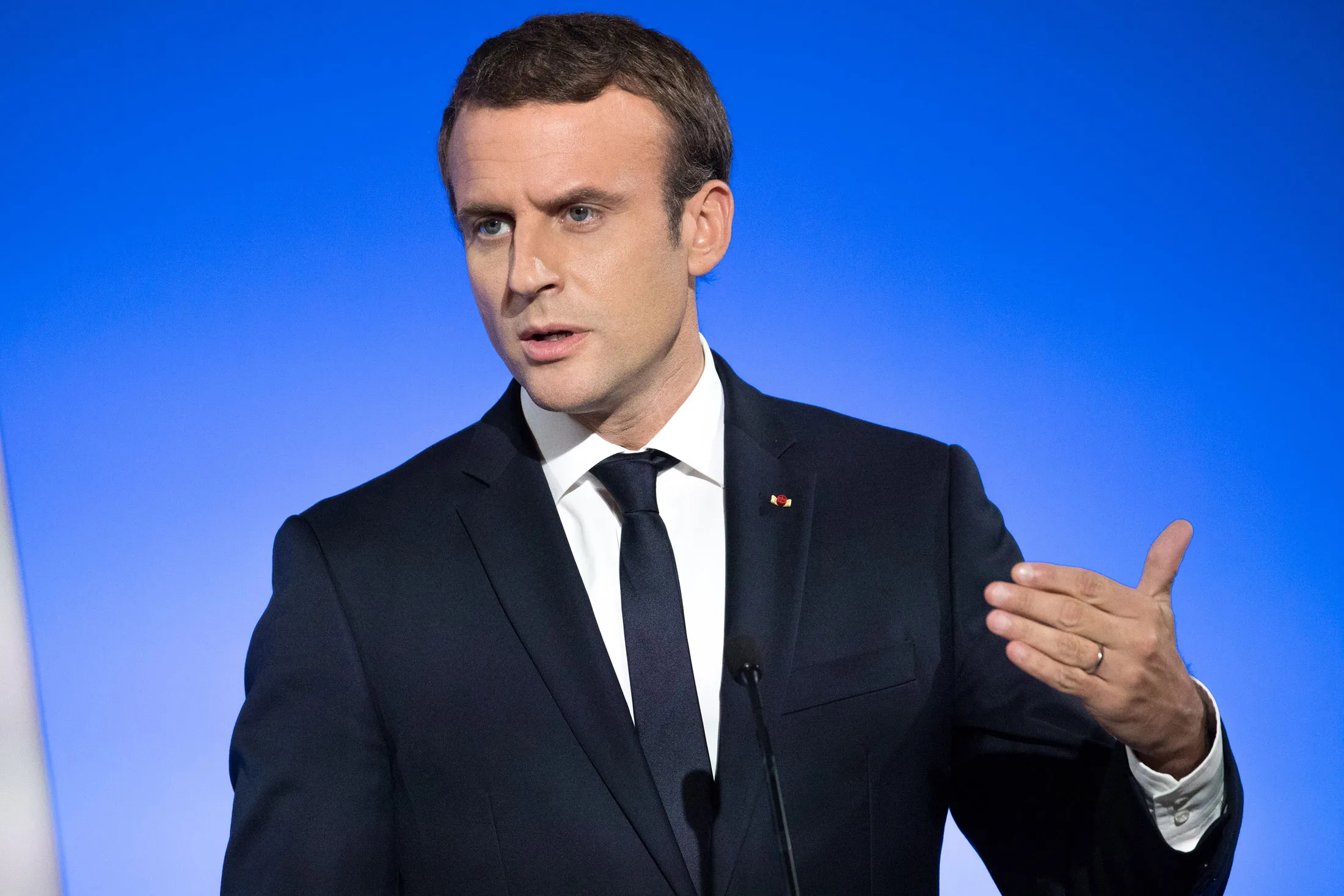 Emmanuel Macron may have his work cut out for him. Photographer: Christophe Morin/Bloomberg
