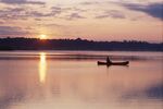 A boater on Lake Anna, Virginia.
