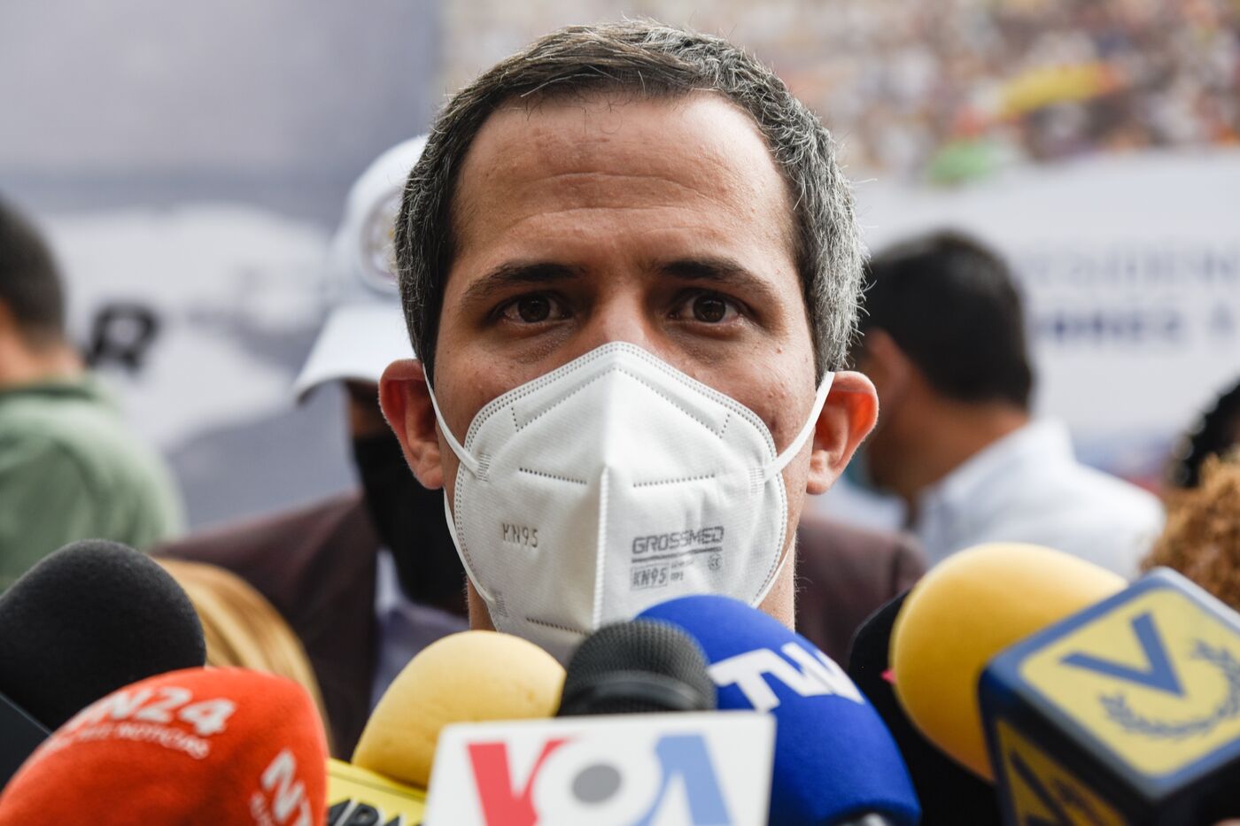 National Assembly President Juan Guaido Holds Press Briefing