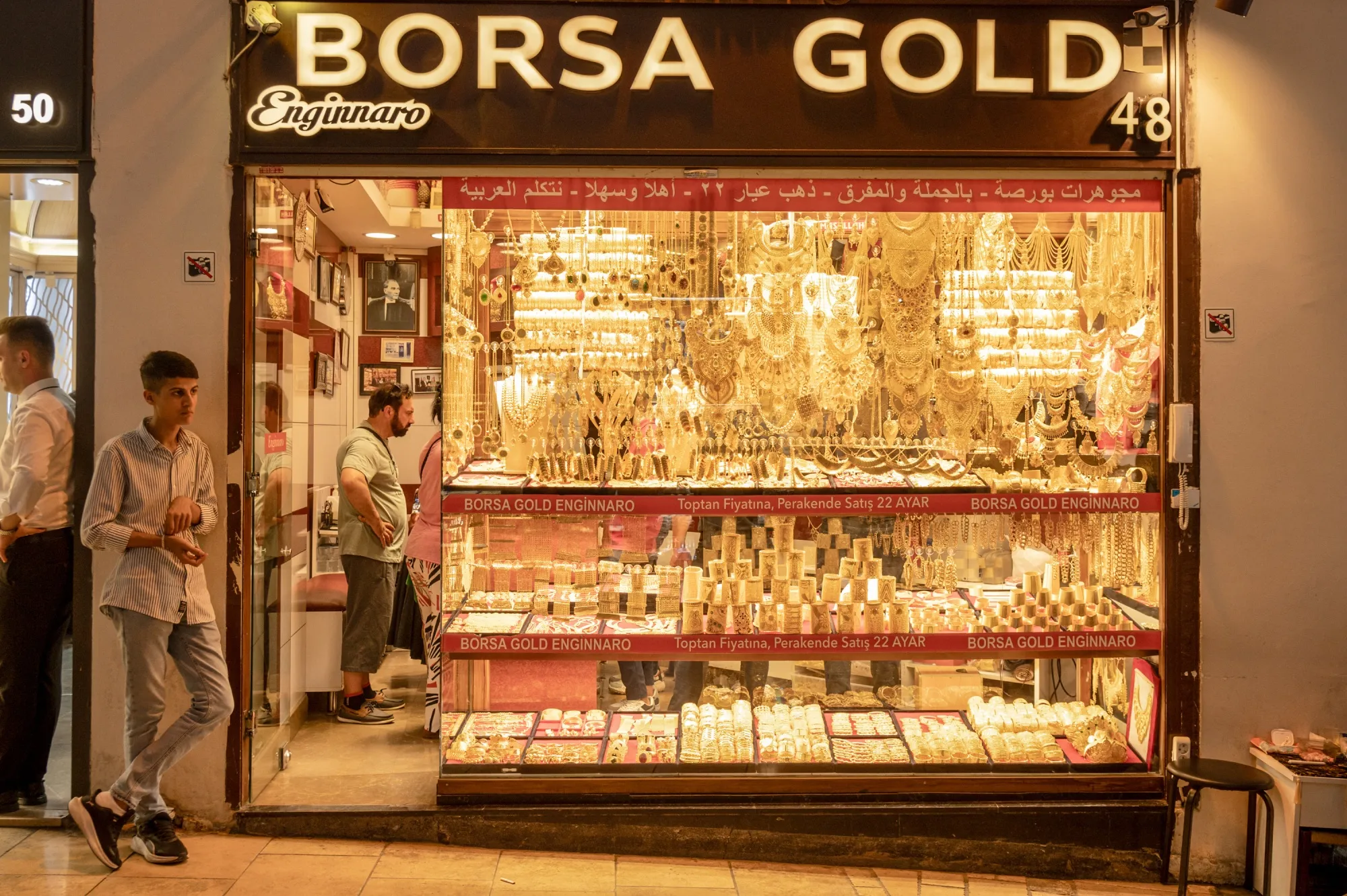 A gold store at the Grand Bazaar in Istanbul.