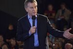 Mauricio Macri speaks during an event in Buenos Aires, on May 27, 2016.
