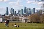 People gather at Greenwich Park in London, U.K., on April 4.