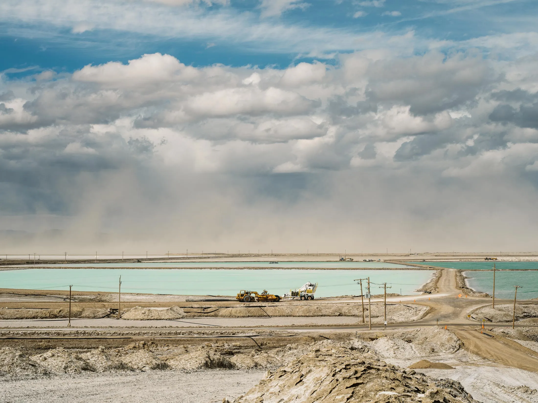 Evaporation ponds in Clayton Valley, Nev.
