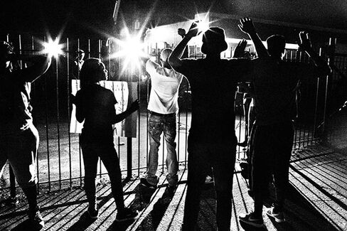 Protesters in Ferguson