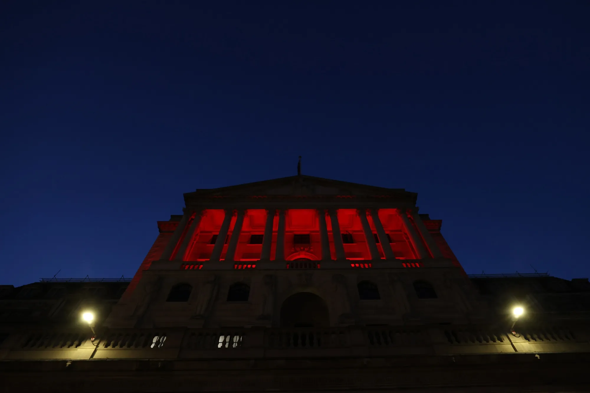 The Bank of England in the City of London, UK.