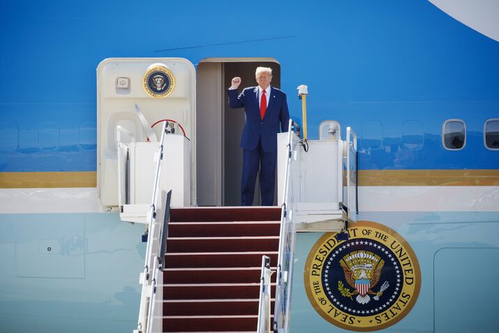 US President Donald Trump Arrives in Malaysia