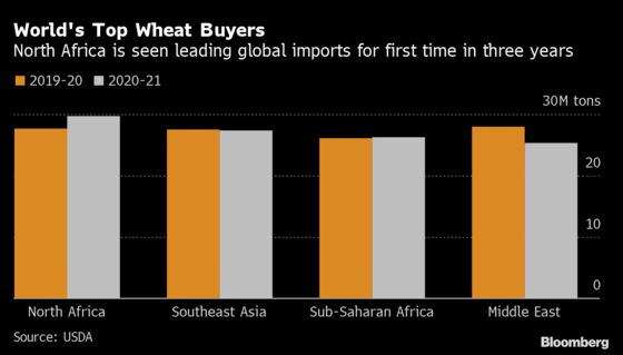 Withering Crops to Make North Africa World’s Top Wheat Buyer