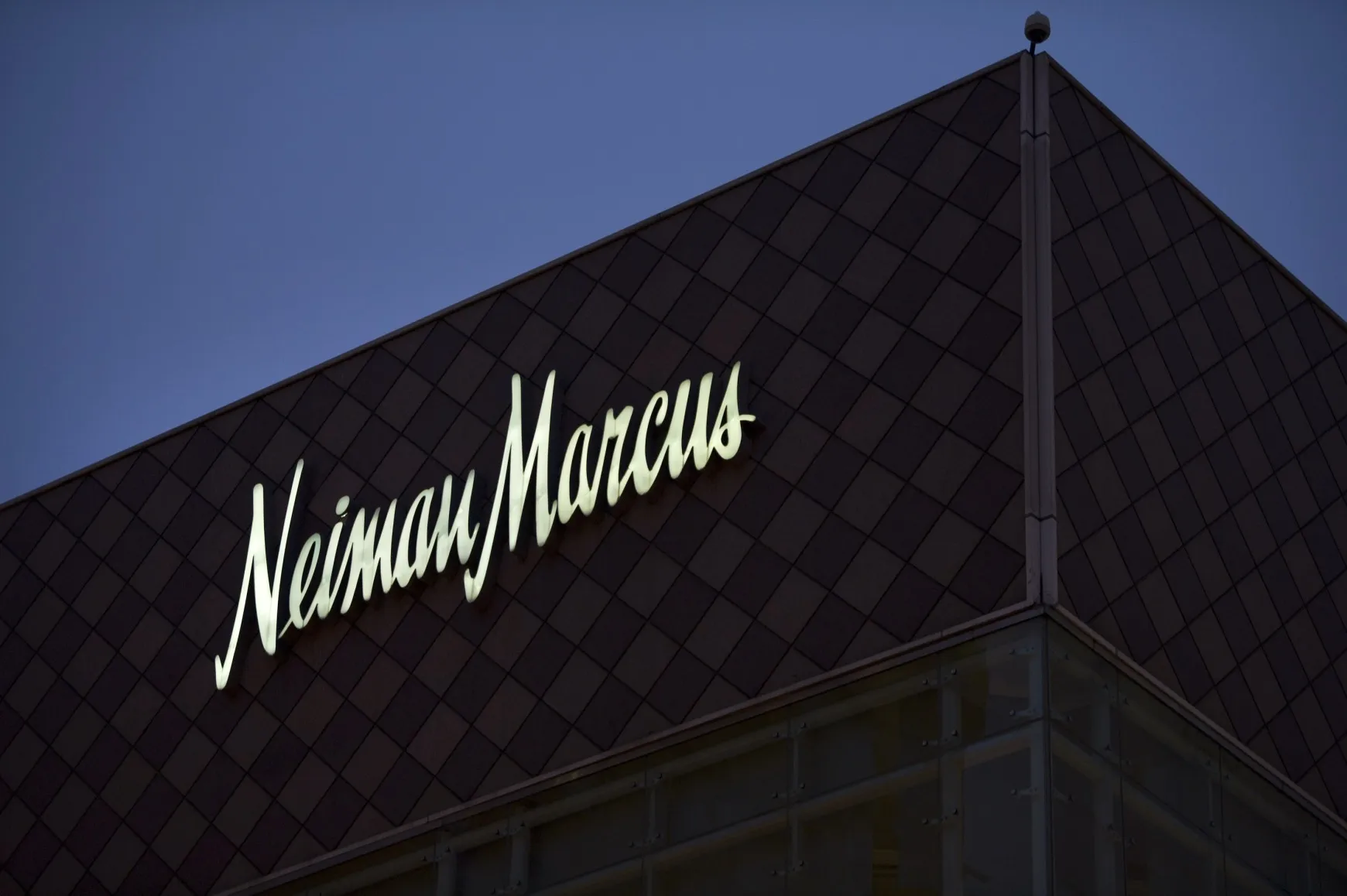 Neiman Marcus Inc. signage is displayed on the facade of a store in San Francisco, California, U.S.