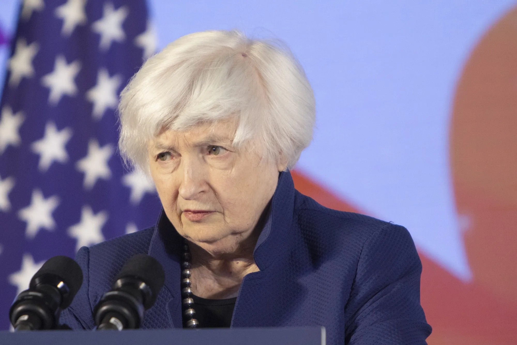 Janet Yellen in Bengaluru, India, on Feb. 23.