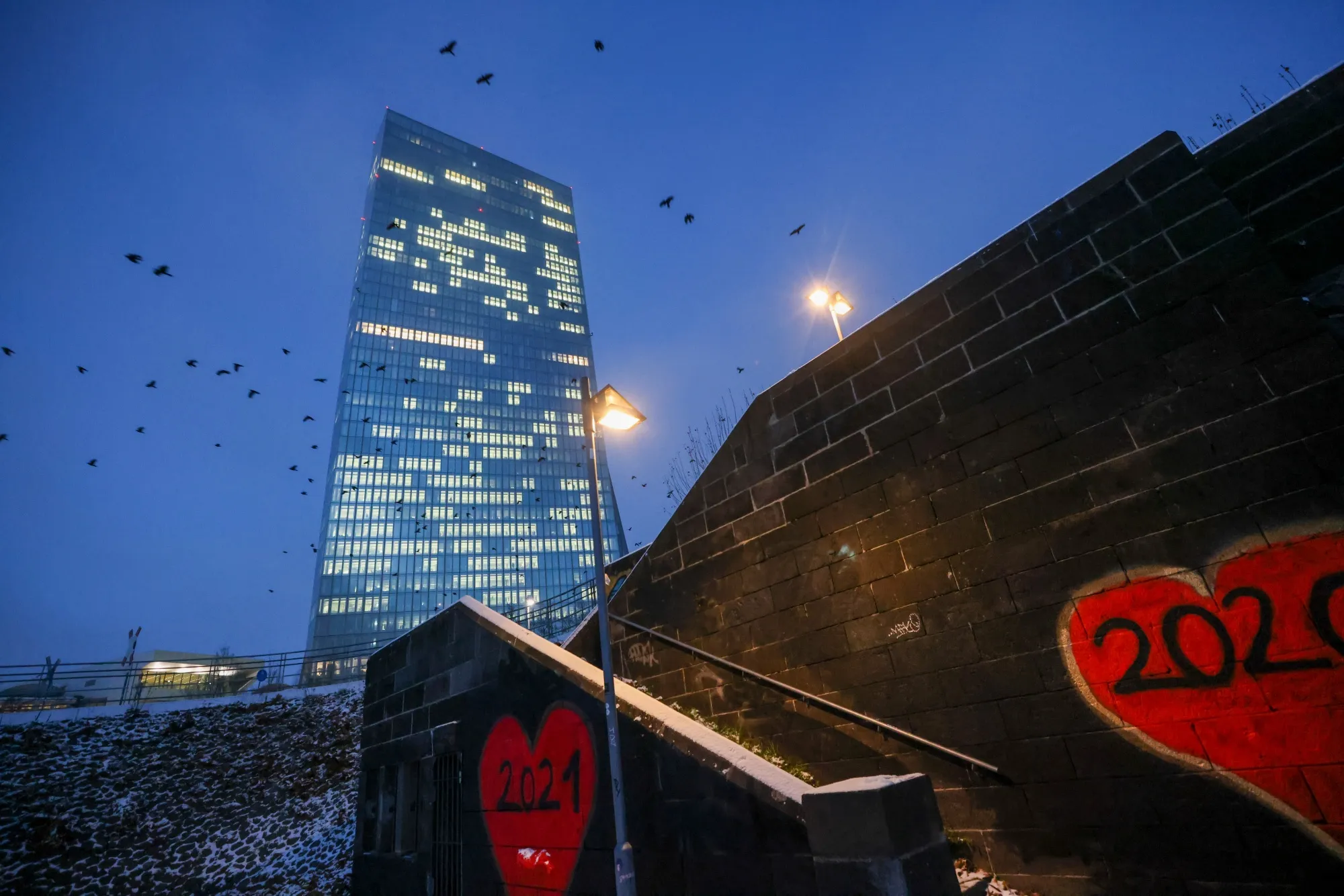 The European Central Bank (ECB) headquarters in Frankfurt.