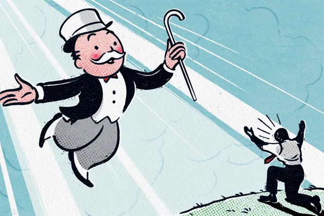 America's skewed distribution of income is evidence of divine intervention, according to Conard