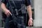 An armed British police officer on security patrol outside the Ministry of Defence in London, U.K., on Friday, July 15, 2016. Eight months after a murderous rampage in Paris, a deadly attack in the coastal city of Nice on Bastille Day left at least 84 people dead and scores injured, threatening to throw a still-traumatized France into a tailspin and raising terror alarms across Europe. Photographer: Luke MacGregor/Bloomberg