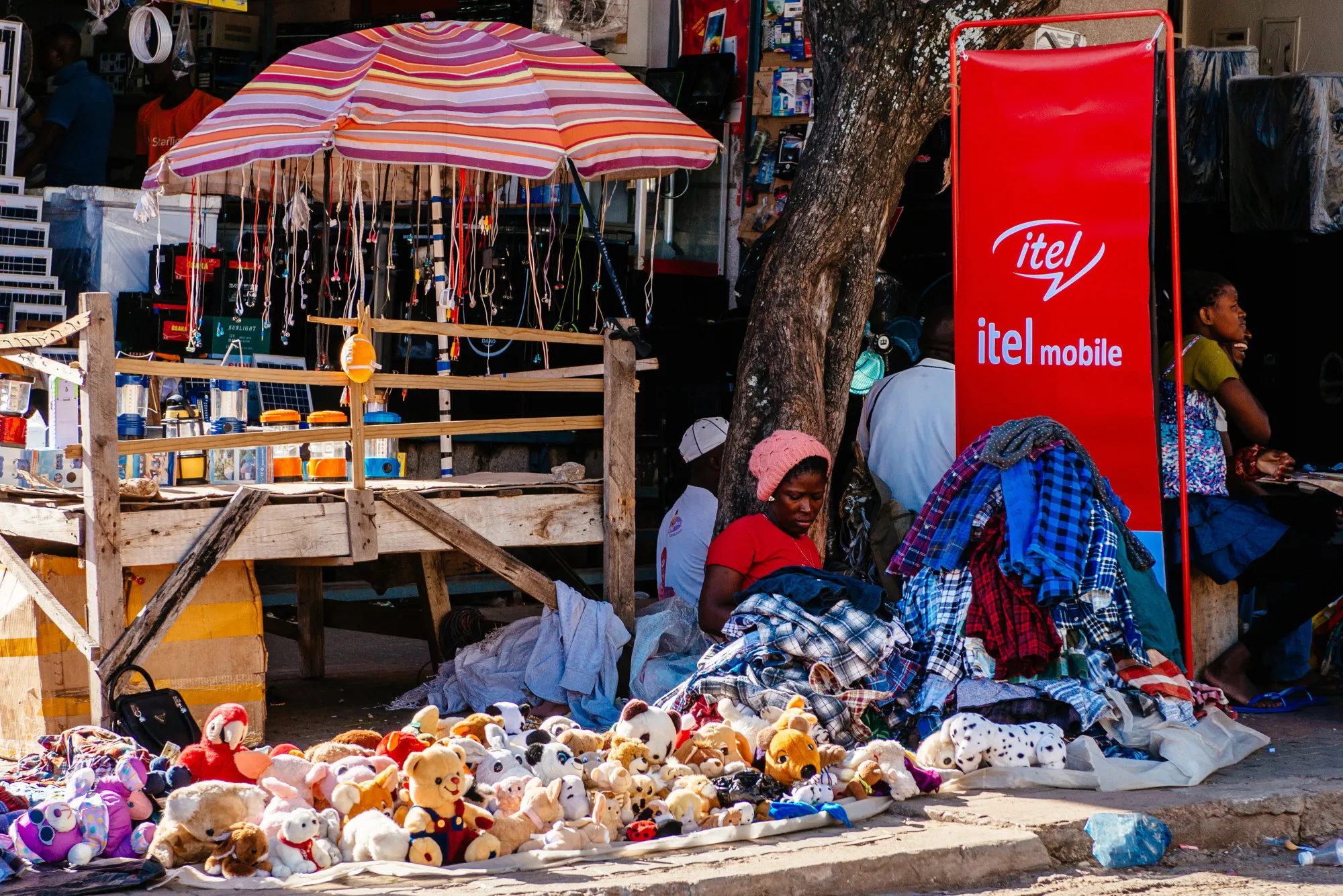 A street trader in Maputo, Mozambique.