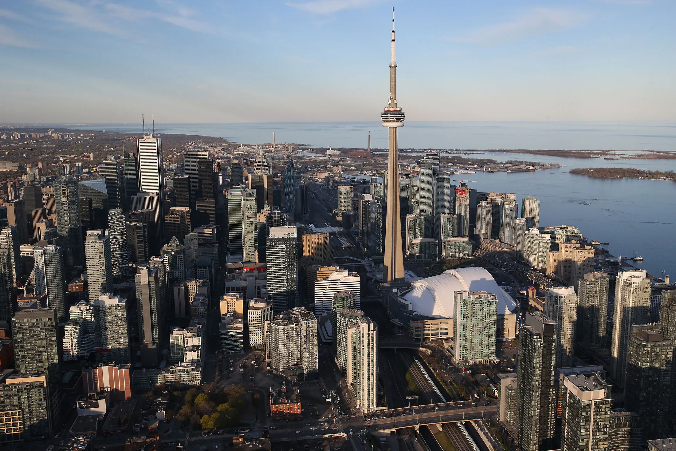 The Toronto city skyline.

