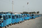 Motor Tricycles wait in a line to refuel near a petrol station in Mekele, northern Ethiopia, earlier in June. 