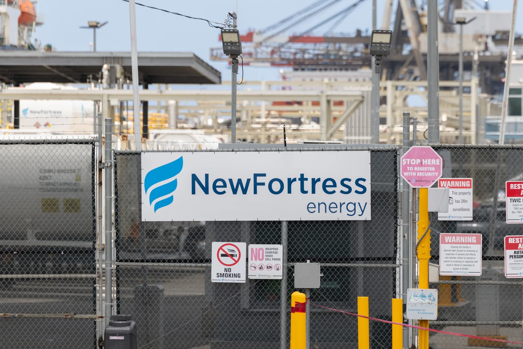 The New Fortress Energy liquefied natural gas terminal&nbsp;in Puerto Nuevo, Puerto Rico.