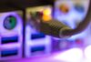 An ethernet cable connects to a transformer used to power cryptocurrency mining machines at the SberBit mining 'hotel' in Moscow, Russia, on Saturday, Dec. 9, 2017. Futures on the world’s most popular cryptocurrency surged as much as 26 percent in their debut session on Cboe Global Markets Inc.'s exchange, triggering two temporary trading halts designed to calm the market.