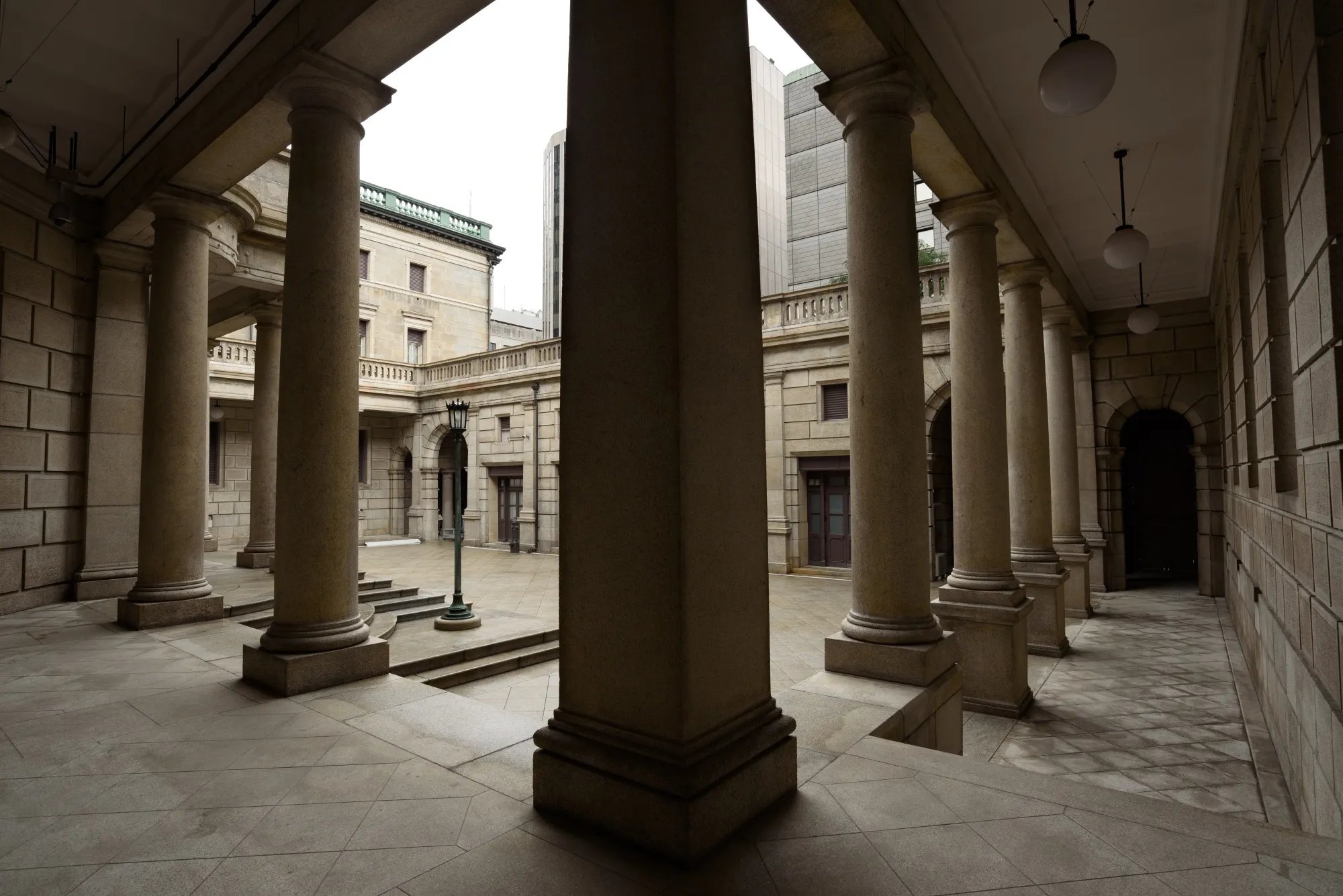 Views Of The Bank Of Japan Head Office From The Recently Renovated Courtyard