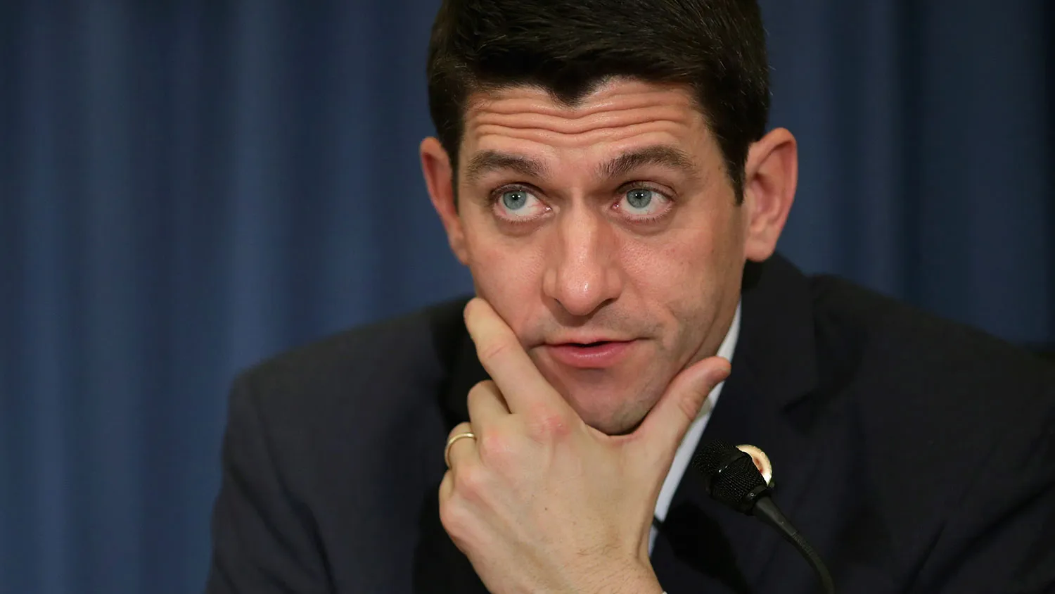 House Budget Committee Chairman Paul Ryan (R-WI) questions Congressional Budget Office Director Douglas Elmendorf during a hearing in the Cannon House Office Building on Capitol Hill February 5, 2014 in Washington, DC.
