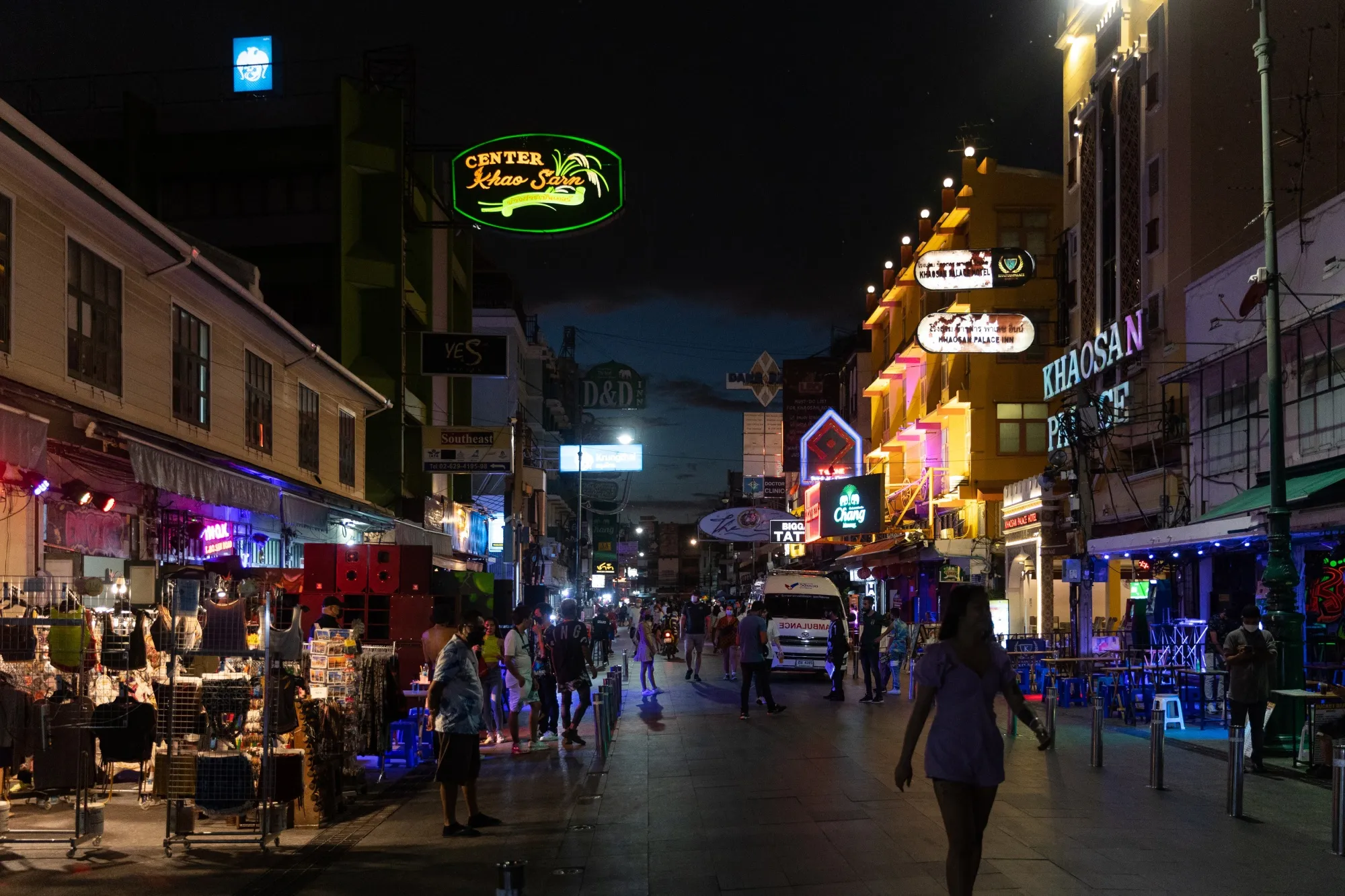 Khaosan Road in Bangkok.