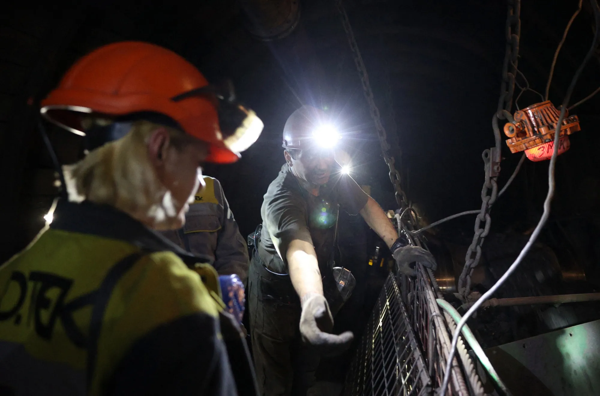 Miners at a coal mine in Dnipropetrovsk region.