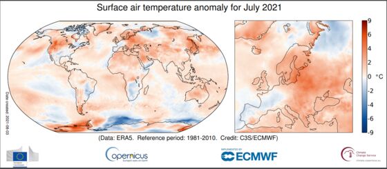 Third Hottest July Ever Shows How Even Modest Global Warming Looks