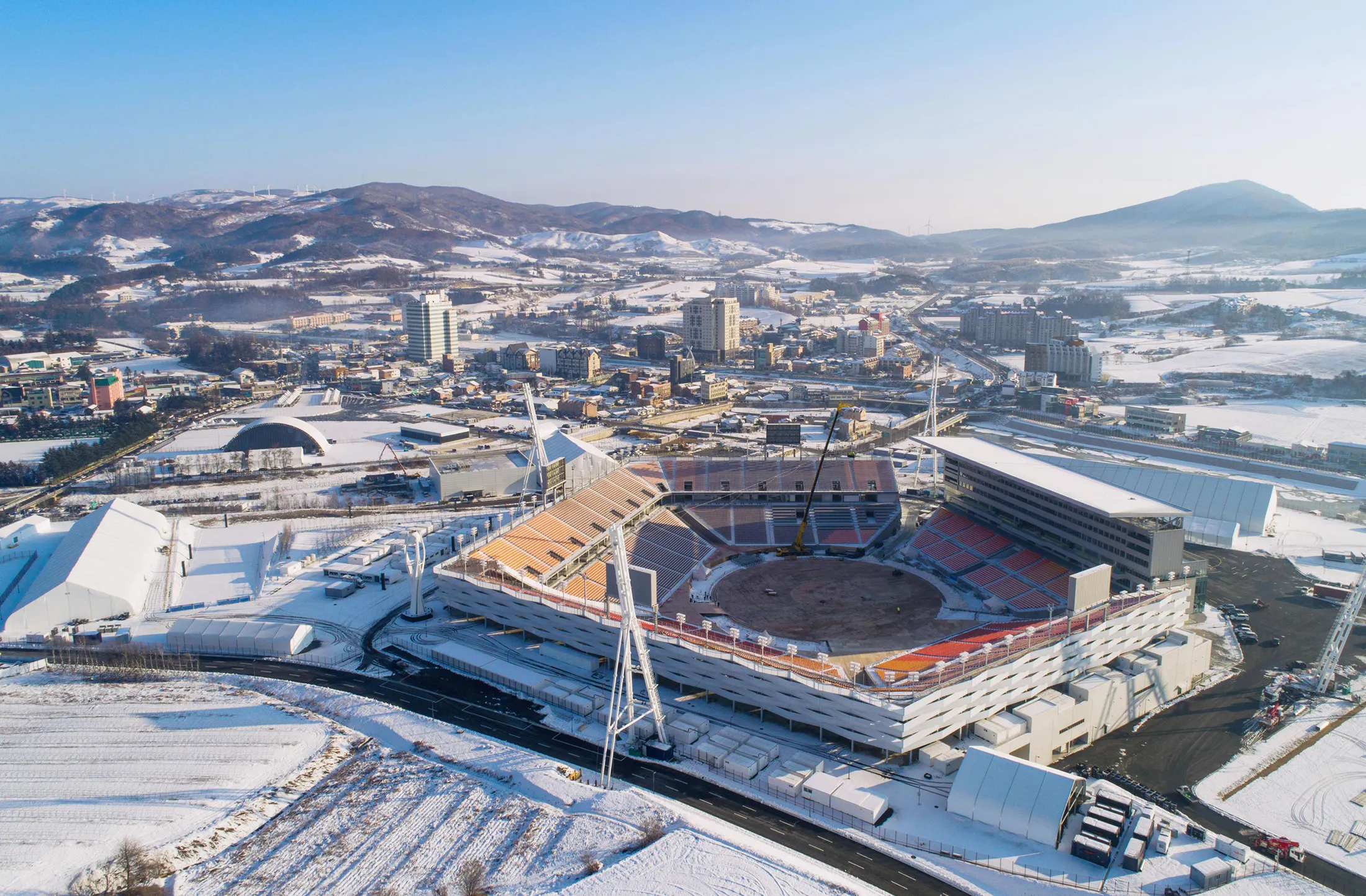 Main Olympic stadium for the 2018 Pyeongchang Winter Olympics in South Korea.