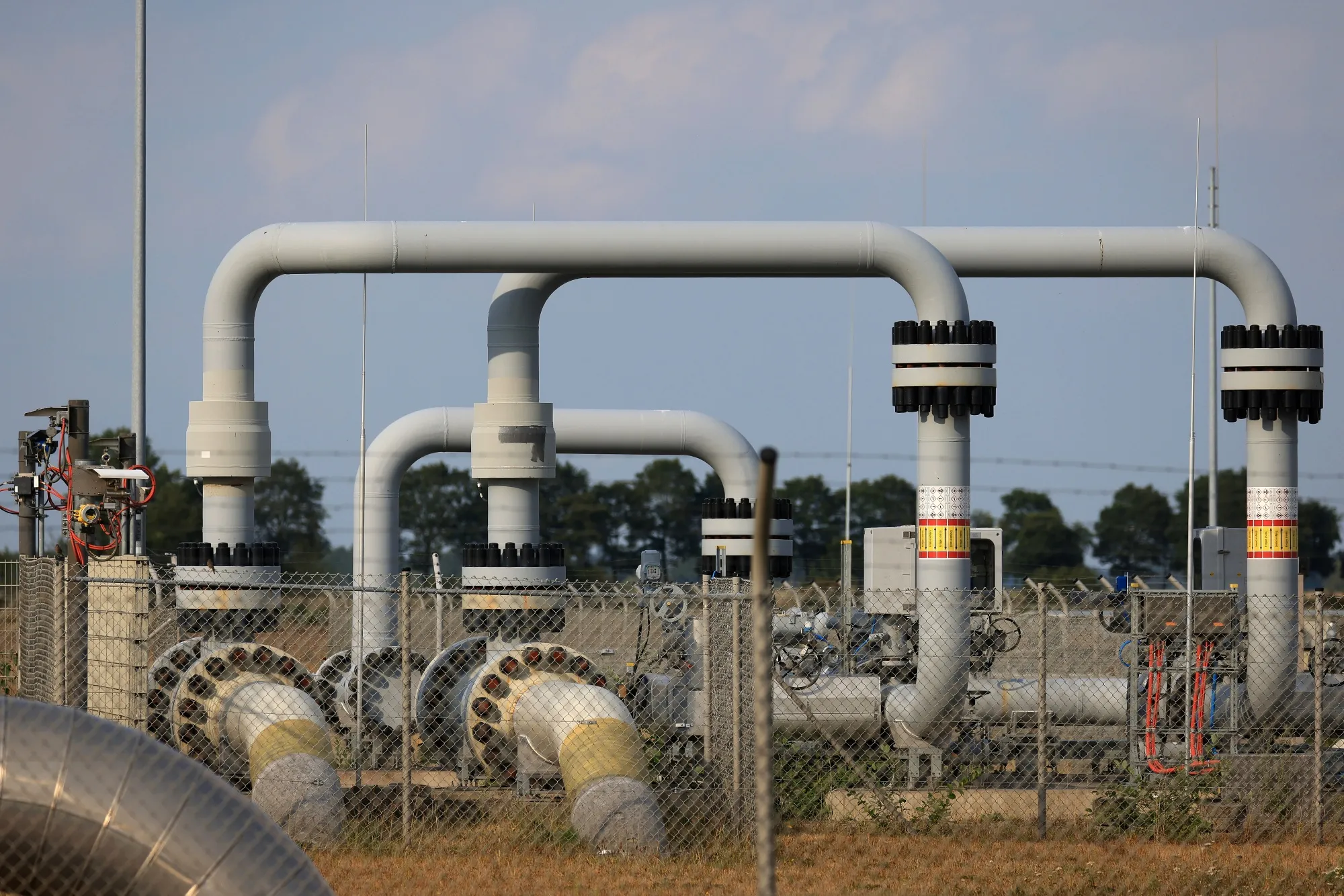 Pipework at a gas compressor station on the Bunde-Etzel pipeline (BEP) in Etzel Germany, on Wednesday, Sept. 7, 2022. The European Union is throwing together a series of radical plans to tame runaway energy prices and keep the lights on across the continent, but governments across the region are going to need to find common ground and fast.