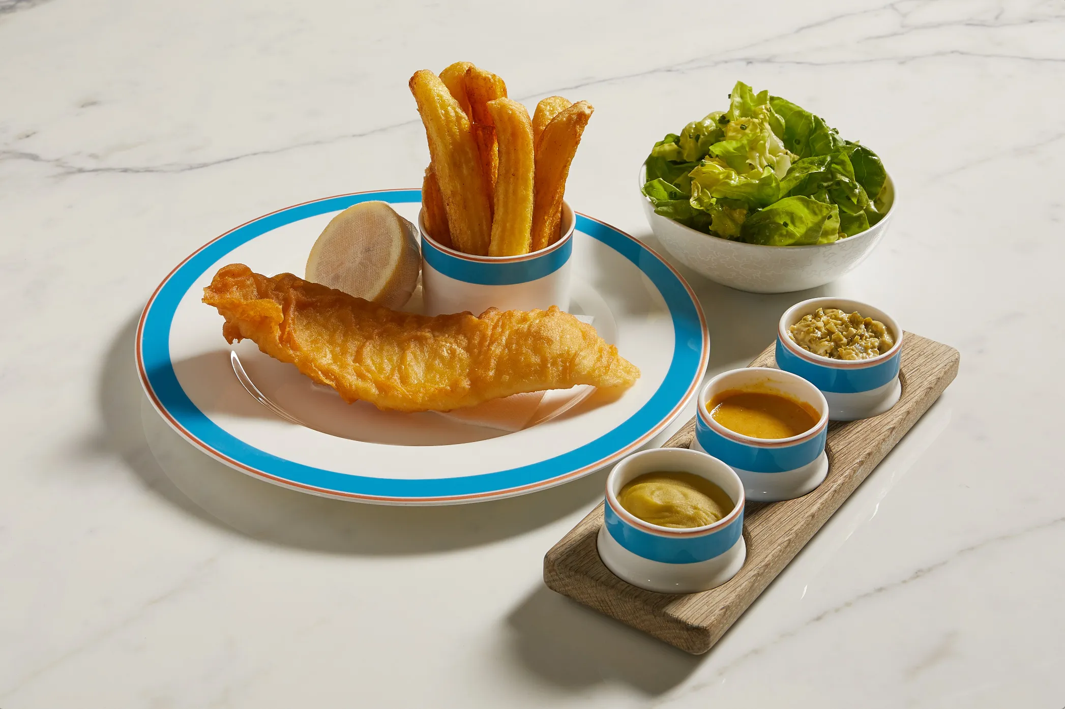 The 35 Kerridge’s Fish and Chips at Harrods.