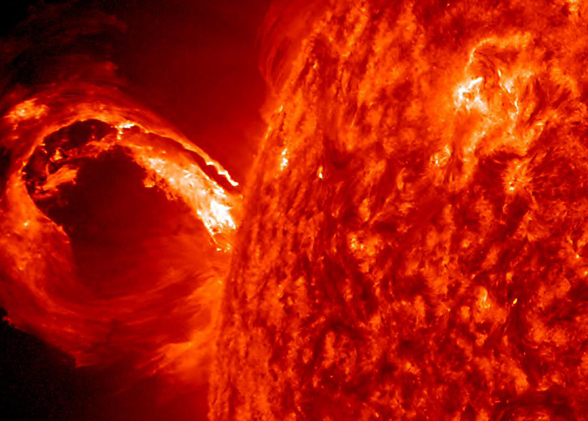 An illustrative fireball (or a sun solar flate).