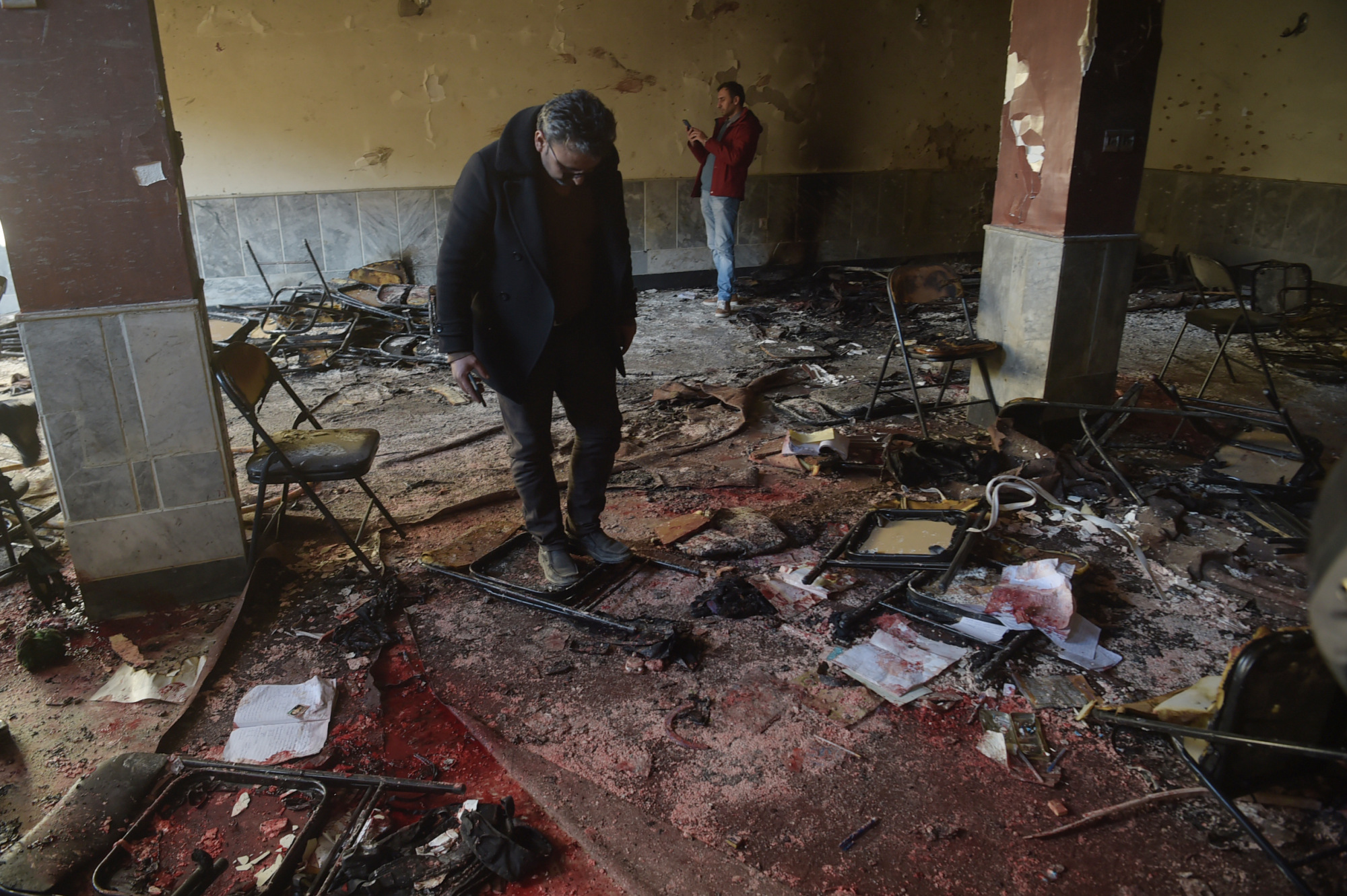 A Shiite cultural center after a bomb attack&nbsp;in Kabul on Dec. 28, 2017.&nbsp;