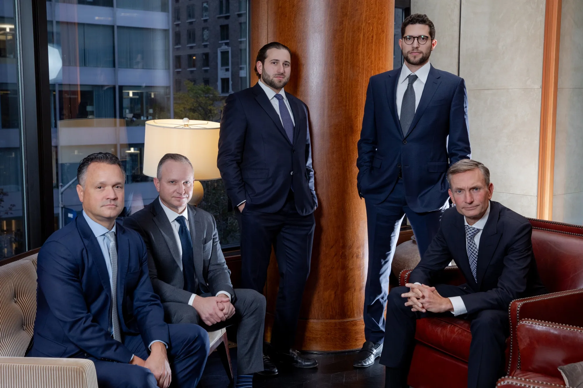 Pascal Bandelier, from left, Christian Wall, Kyle Lutnick, Brandon Lutnick, Sage Kelly at the company’s New York office.