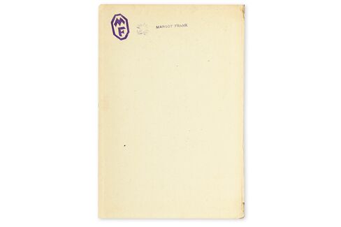 The title page with Margot Frank's stamp.