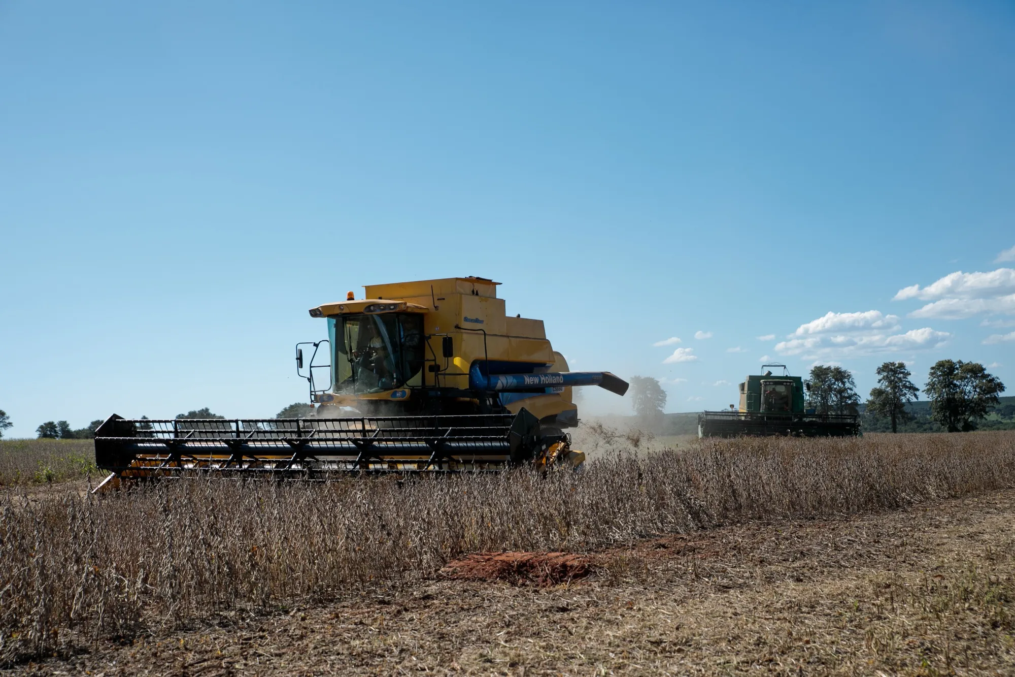 A soybean harvest&nbsp;in Santa Cruz do Rio Pardo, Brazil.