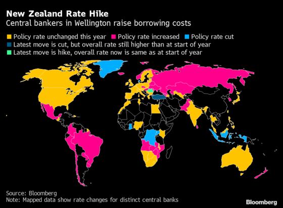 New Zealand Raises Rates to Tame Inflation With More to Come