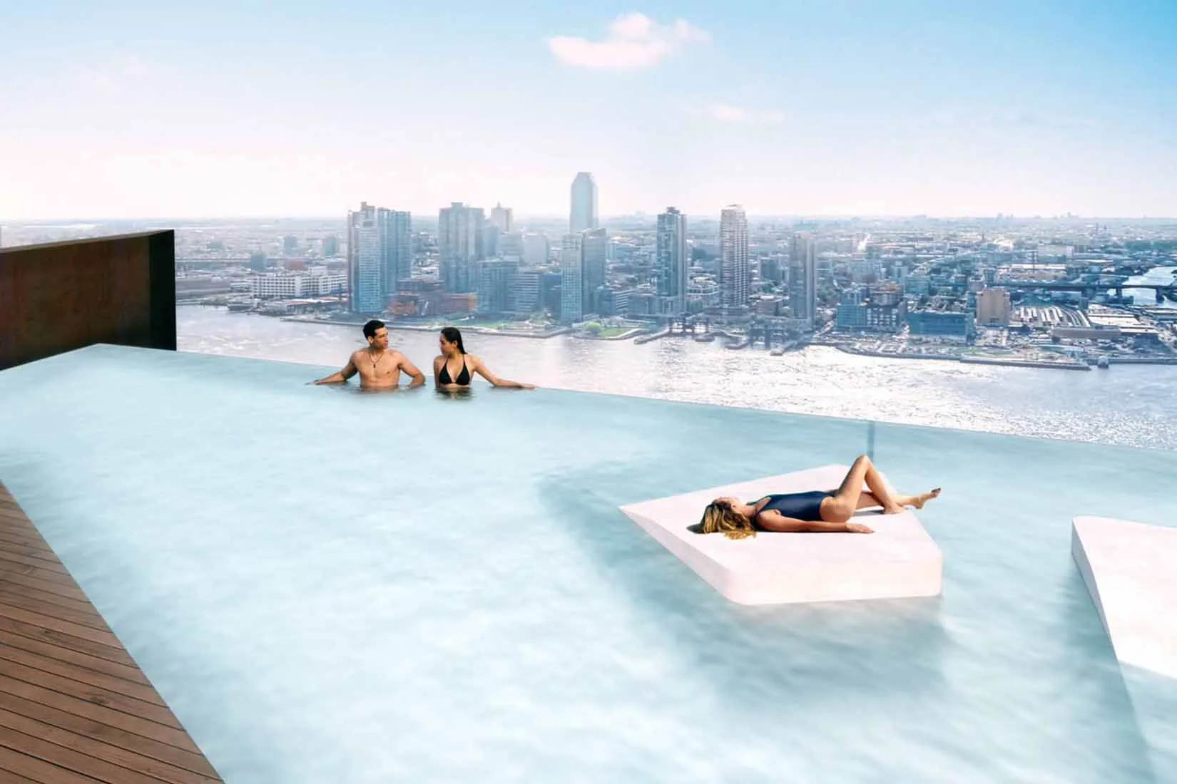 American Copper Buildings Photos: 626 First Ave Skybridge Pool by SHoP -  Bloomberg