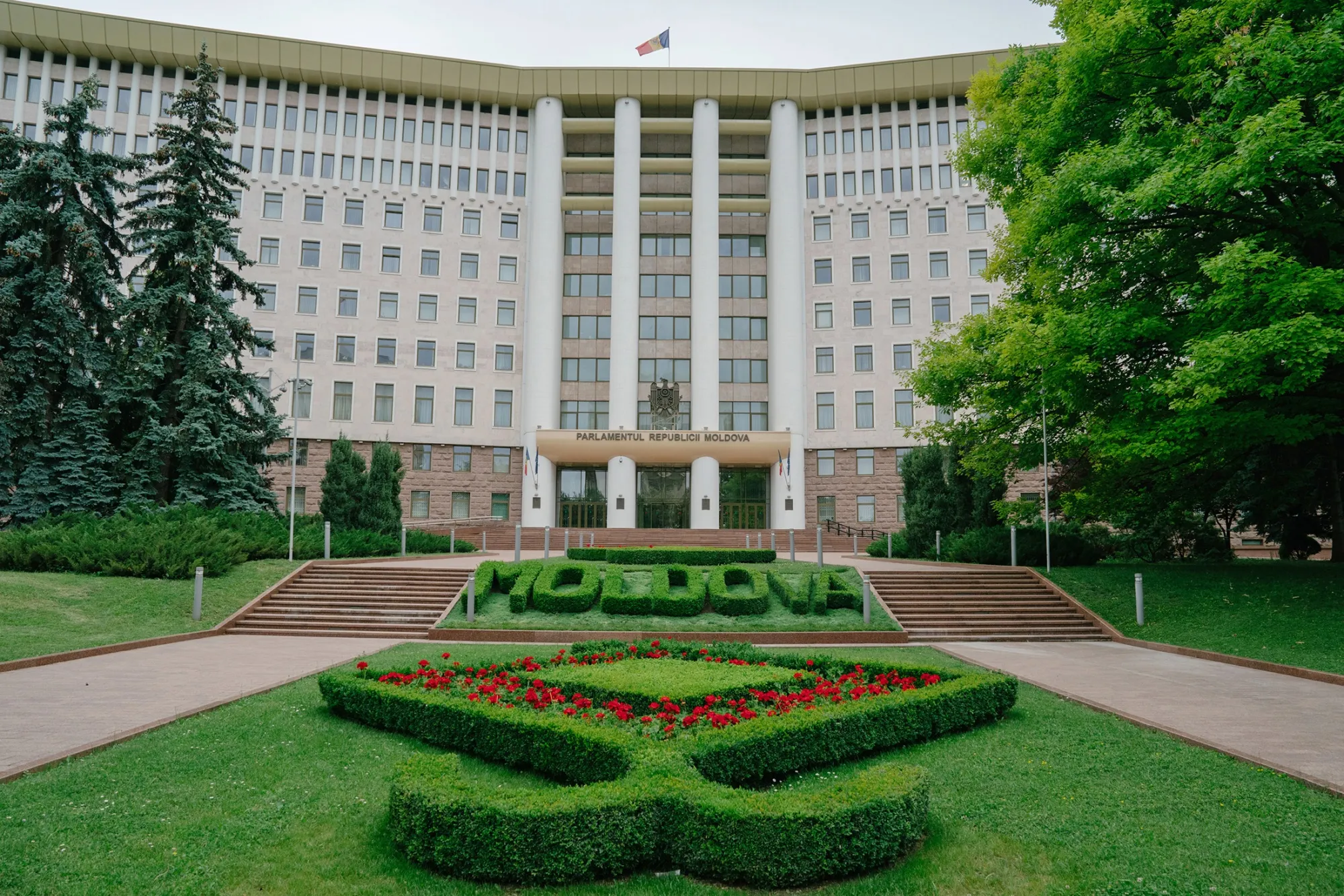 The Moldovan parliament building in Chisinau.