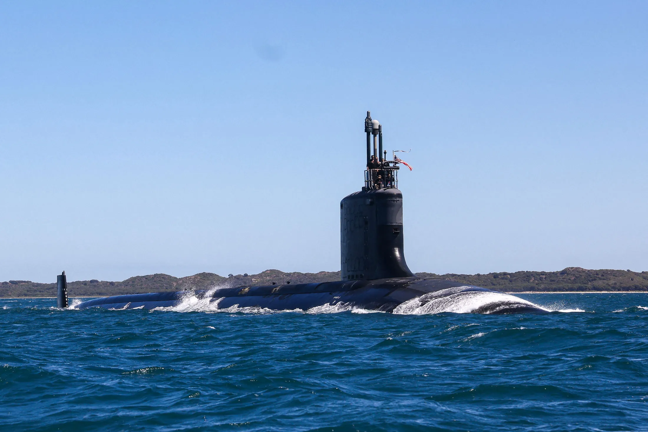 The Virginia-class USS Minnesota submarine off the coast of Western Australia in March.