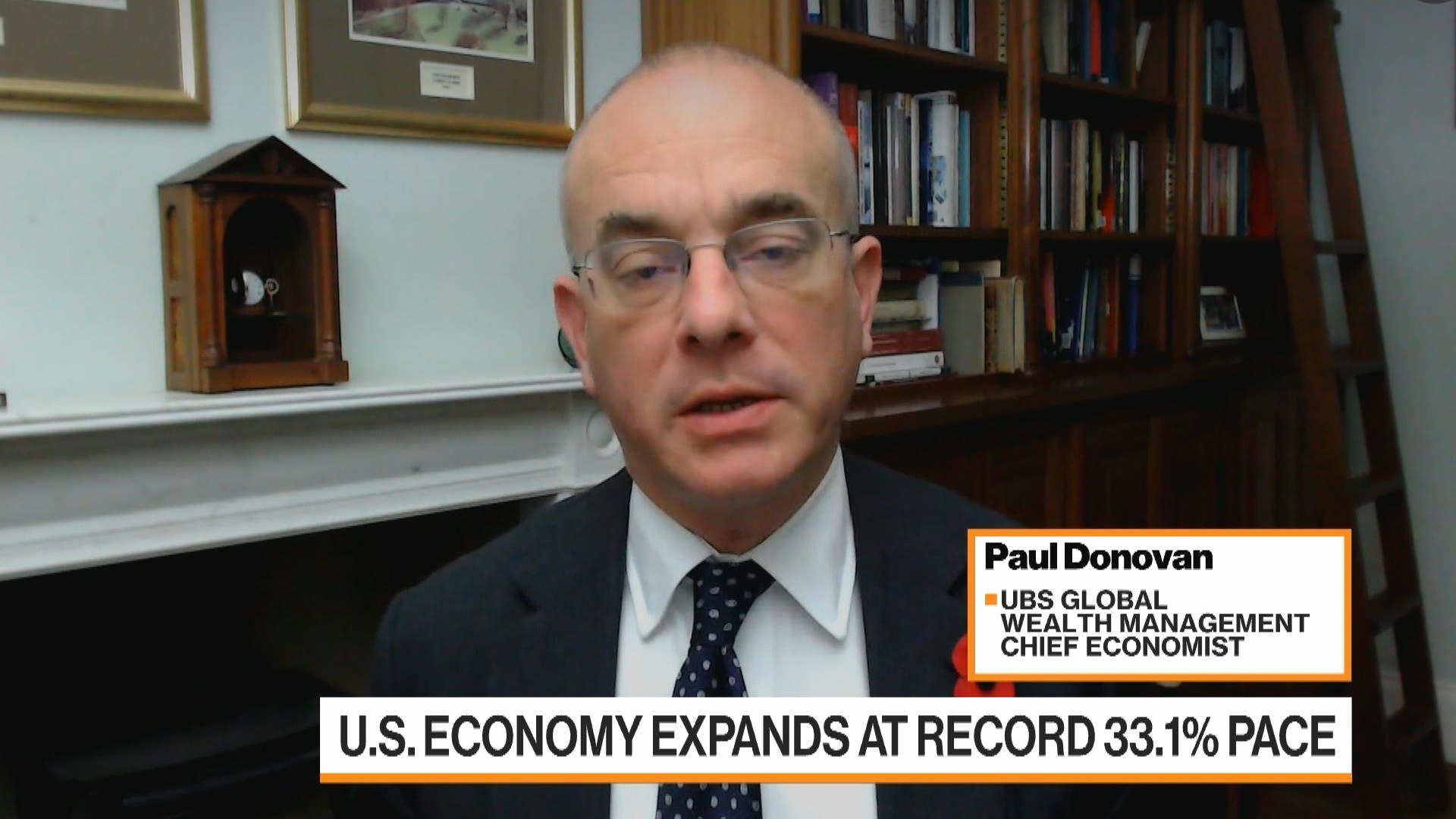 Watch UBS' Paul Donovan on U.S. Growth Bloomberg