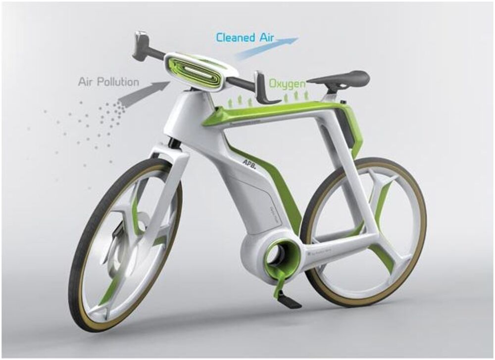 This High Tech Bike Is Actually A Mobile Pollution Fighting Factory Bloomberg