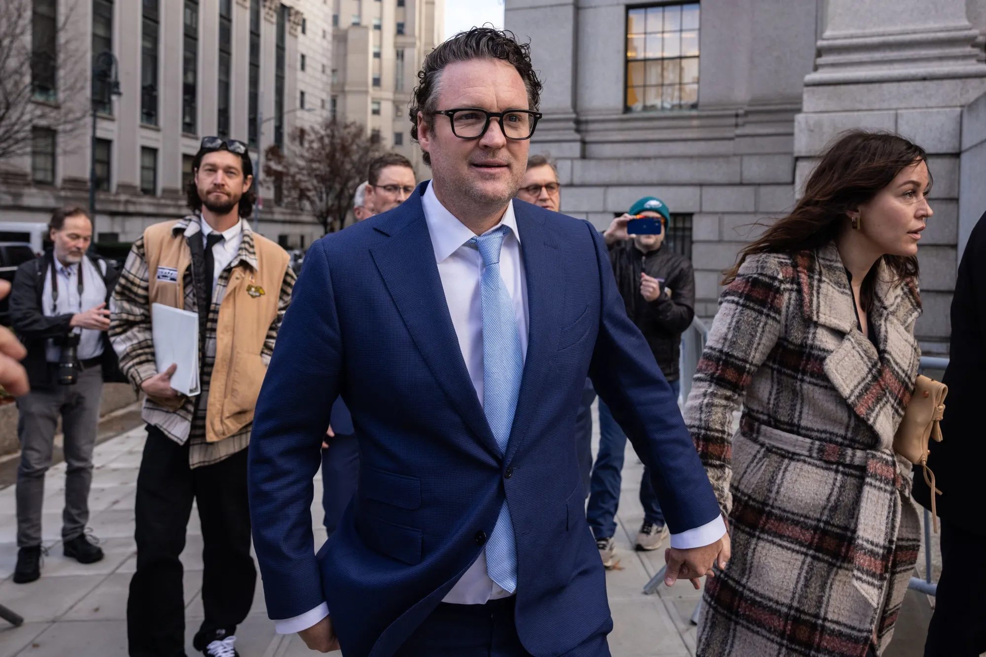 Trevor Milton, founder of Nikola Corp., exits court in New York, on&nbsp;Dec. 18, 2023.
